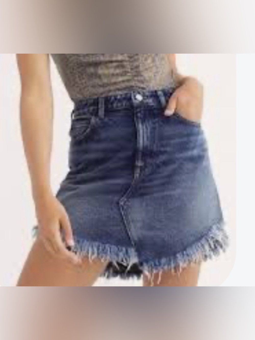 We the Free by Free People fringe Jean skirt. Size 30